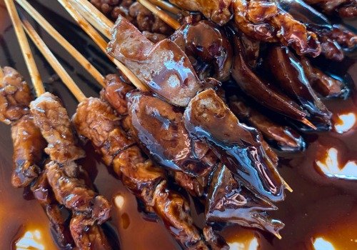 hidangan sate kambing aqiqah